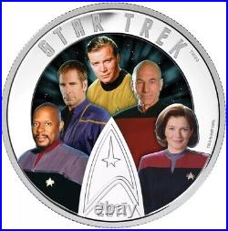 Canada 2017 $30 Star Trek Five Captains. 9999 Silver Proof Coin