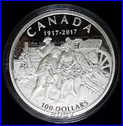 Canada 2017 Fine Silver 10 oz Proof 100 Dollars coin, Battle of Vimy Ridge, RCM