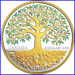 Canada 2018 $20 Fine Silver Coin Tree of Life 99.99% Silver