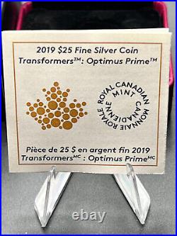 Canada 2019 $25 Fine Silver Coin Transformers Optimus Prime