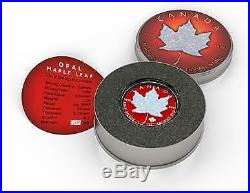 Canada 2019 5$ Maple Leaf Space RED 1 Oz Silbermünze mit echtem OPAL Stein