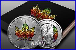 Canada 2021 $5 Maple Leaf MOSAIC ANTIQUE FINISH EDITION 1 oz