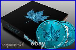 Canada 2021 $5 Maple Leaf MOSAIC SPACE BLUE EDITION 1 oz