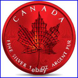 Canada 2021 $5 Maple Leaf MOSAIC SPACE RED EDITION 1 oz