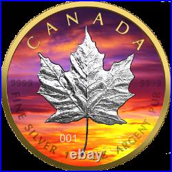Canada 2021 $5 Maple Leaf Sunset 1 oz