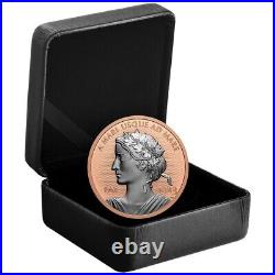 Canada 2023 1$ Peace Dollar 1 oz Rose Gold Plated Pure Silver Coin