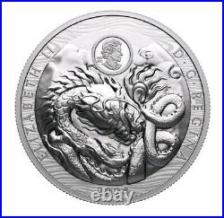 Canada 2024 3oz EHR Extra High Relief $50 Fine Silver Coin Year of the Dragon