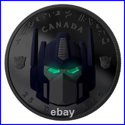 Canada $25 Dollars Silver Coin, Transformers Optimus Prime, 2019