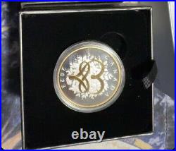 Canada Celebrate LOVE Pure Silver $20 Dollars 1 Oz Coin Gold Plating, 2023