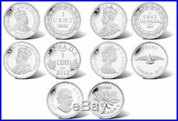 Canada Farewell to the Penny Fine Silver Five Coin Set 2012