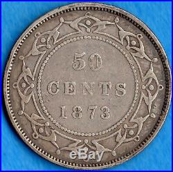 Canada Newfoundland 1873 50 Cents Fifty Cents Silver Coin Trends $140 Fine