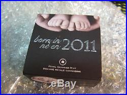 Canada Rare 2011 Welcome To The World Baby Feet $4 Silver Rare Coin Rcm Set