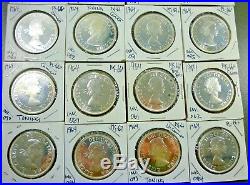 Canada Roll (20 Coins) Superb Gem Bu 1964 Silver Dollars