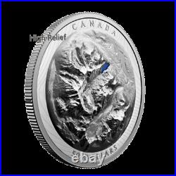 Canada Silver $50 Dollars High Relief (EHR) Colored Coin, Lake Louise, 2021