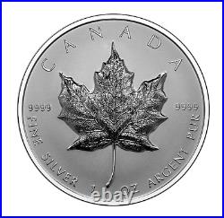 Canada Ultra-High Relief $20 MAPLE LEAF Coin, 99.99% Fine Silver, 2022