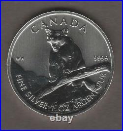 Canada Wildlife Series 2011 Grizzly 2012 Cougar 2012 Moose (3 1oz. Silver Coins)