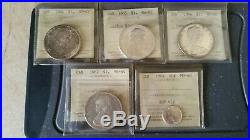Canadian Silver Coin Collection Including a 1947 MS64 Pointed 7 Dollar