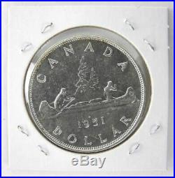 Canadian Silver Coin Collection Including a 1947 MS64 Pointed 7 Dollar