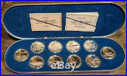 Complete 20 coin set 1990-1999 Canadian Mint Aviation Commemorative $20 Silver