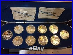 Complete Set of Series I Aviation $20 Silver Coins with Gold Cameo