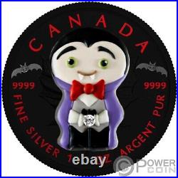 DRACULA Halloween Maple Leaf 1 Oz Silver Coin 5$ Canada 2022