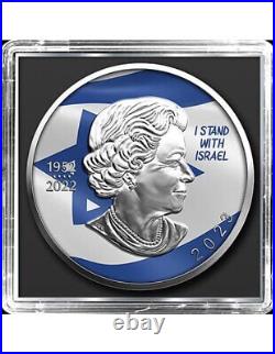 FIGHT AGAINST HAMAS Israel Flag 1 Oz Silver Coin 5$ Canada 2023