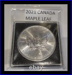 FINE SILVER COIN 2021 Canada Maple Leaf 1 Oz. 9999 BU