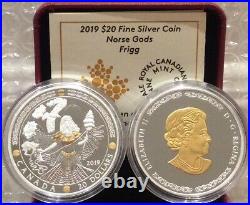 FRIGG 2019 Norse Gods $20 1OZ Pure Silver Proof Coin Canada