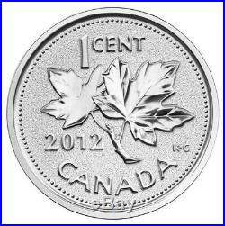 Farewell to the Penny 2012 Canada 1 cent 5 oz. Fine Silver Coin Only 1500 Made