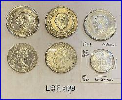 Foreign Silver Coins, Lot of 6, Lot #499, Mexico, Canada, Netherlands-High Grades