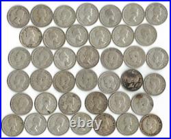 Full Roll of (40) 80% Silver Canadian 25 Cent Coins 1938-1958 6 Troy Oz ASW