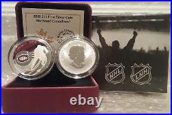 Hockey Montreal Canadiens $10 2015 1/2OZ Pure Silver Proof Coin Canada NHL