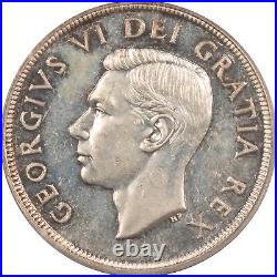 Key-date 1948 Canada Silver Dollar, Pcgs Au-58, Pl, Fresh & Looks Choice Bu