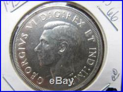 LOT (2) CANADIAN 80% SILVER 1938 & 1949 COINS ASW. 60 Oz x 2 MINT UNCIR