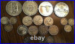 LOT OF 20 CANADA SILVER COINS DOLLAR DIME QUARTER 5 CENTS -Silver invest Lot #A2