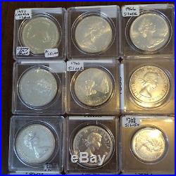 Large Canada Silver Coin Collection/lot Dollars/halves/dimes/5 Cent