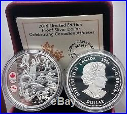 Limited Edition Proof Pure Silver Dollar $1 Coin 2016 Rio Athletes Olympics