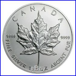 Lot of 10 2001 1 oz Silver Canadian Maple Leaf. 9999 Fine $5 Coin BU (Sealed)
