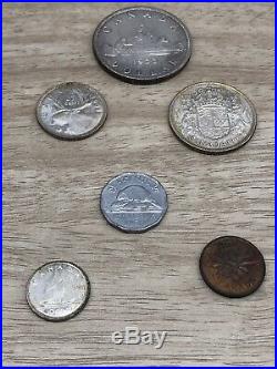 Lot of 15 Canada Silver Dollar 6 Coin Sets Consecutive Years 1953-1967 Binder