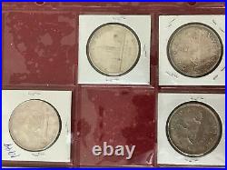 Lot of Canada silver dollars 25 pieces of different years, nice coins