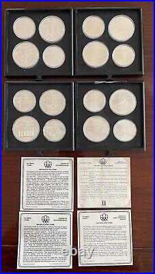 MONTREAL CANADA 1976 OLYMPICS PROOF COIN SET 16 SILVER COINS (4 sets)
