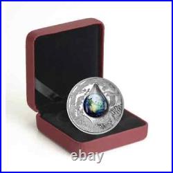 MOTHER EARTH Water Droplet Silver Coin 20$ Canada 2016