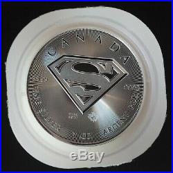 Mint Roll (25) 2016 Canada 1 Oz Silver Superman Coins Gem Bu In Stock