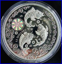 NEW! 2015 Canada 1 oz Fine Silver $15 Coin Maple Of Longevity Hologram