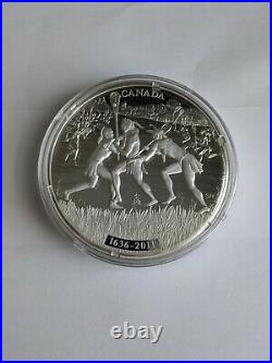 Rare Canada 2011 375th Anniversary Of Lacrosse $250 Fine Silver coin 1 kg