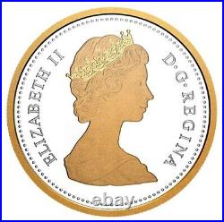 Rare Canada 2 oz Silver Gold Plated Dollar Coin, Arctic Territories, 2020