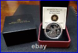 Rare Limited Mintage Canada 2012 Bull Moose Family Proof 1 Oz Fine Silver Coin