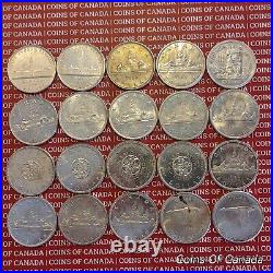 Roll Of 20 1939-1967 Canada Silver Dollars $20 Face Value 12 oz #coinsofcanada