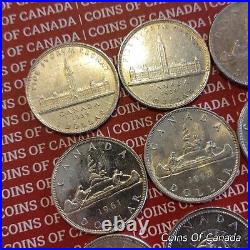 Roll Of 20 1939-1967 Canada Silver Dollars $20 Face Value 12 oz #coinsofcanada