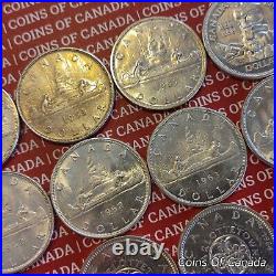 Roll Of 20 1939-1967 Canada Silver Dollars $20 Face Value 12 oz #coinsofcanada